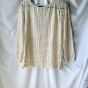 Nally & Millie Cream Lace Blouse